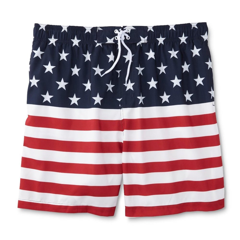 American Flag Men's Swim Trunks  - Stars & Stripes